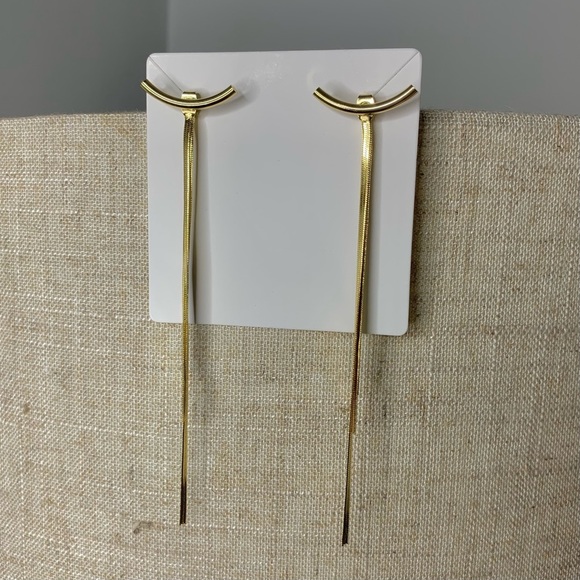 Kopen Australia - Gold Costume Long Tassel Statement Earrings Chain Drop - Picture 2 of 4